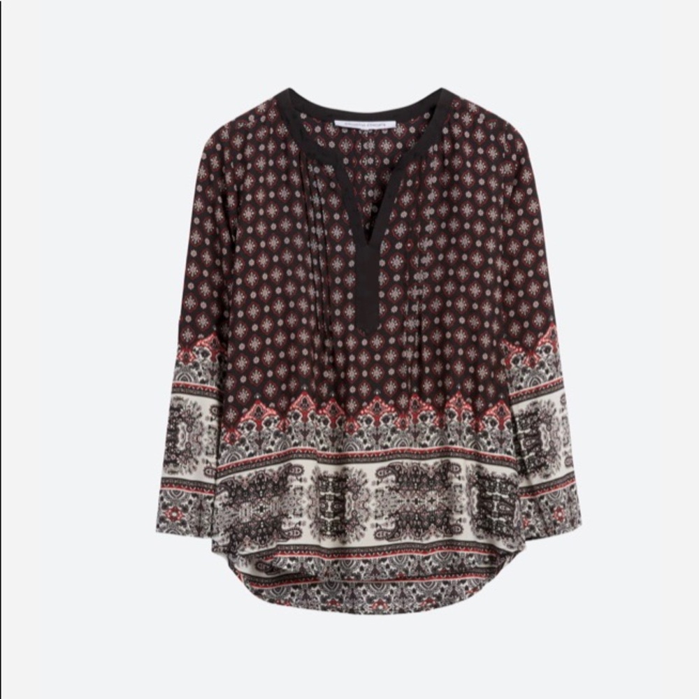 Crespi Split Neck Blouse